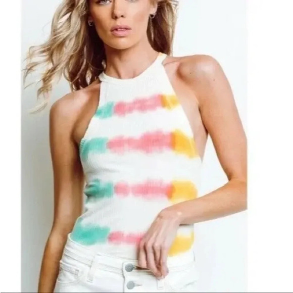 We The Free Tops - Free People Easy Breezy Tank Top women Funky Stripe Combo Medium